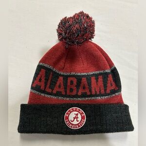 Top Of The World Alabama Crimson Roll Tide Winter Hat Cap Knit Beanie Pom Vtg